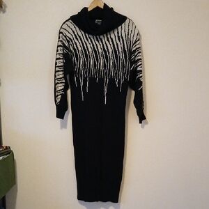 Vintage 80s Moonglow Full Body Sweater Dress Acrylic/lambswool/angora